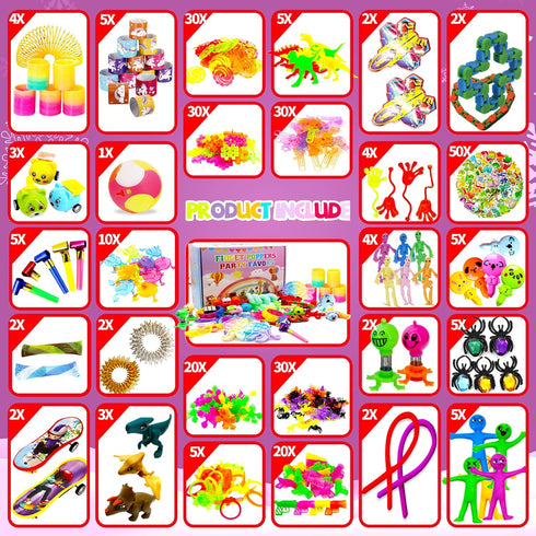 1000+ Pack, PCS Party Favors for Kids, Fidget Toys Birthday Gift,Christmas Stocking Stuffers,Christmas Gift,Treasure
