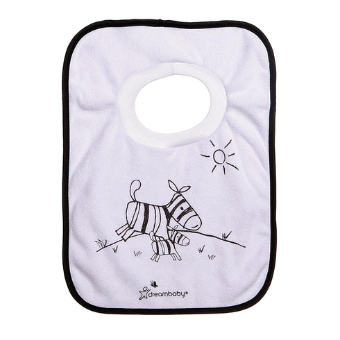 Dreambaby Terry Cloth Cotton Baby Bibs for Teething, Feeding, Drooling - Jungle Animals, Super Absorbent