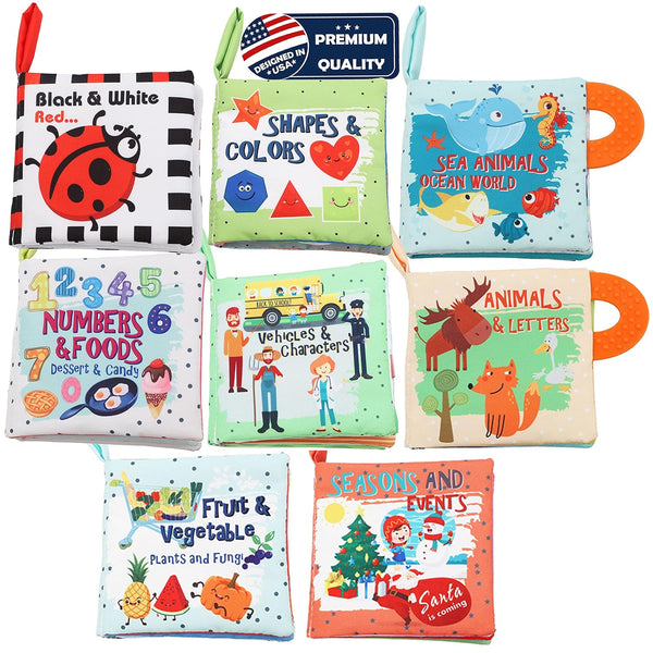 Baby Books Toys Gifts, Touch and Feel Cloth Crinkle Books for Babies,Infant