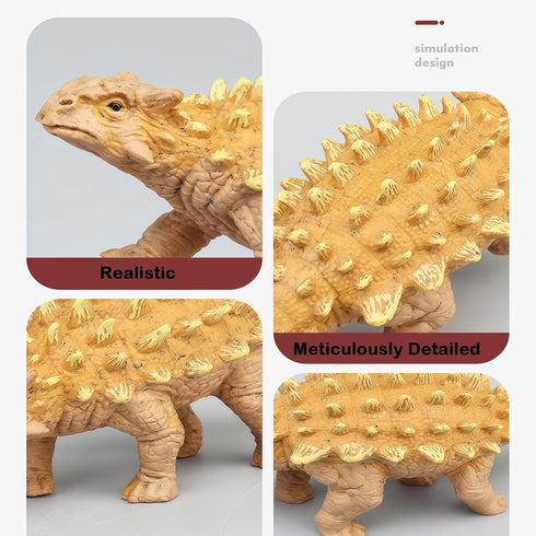 Gemini&Genius Ankylosaurus Dinosaur Toy Action Figure - Saichania Toy, Gift for Kids 3 Year Olds and Up