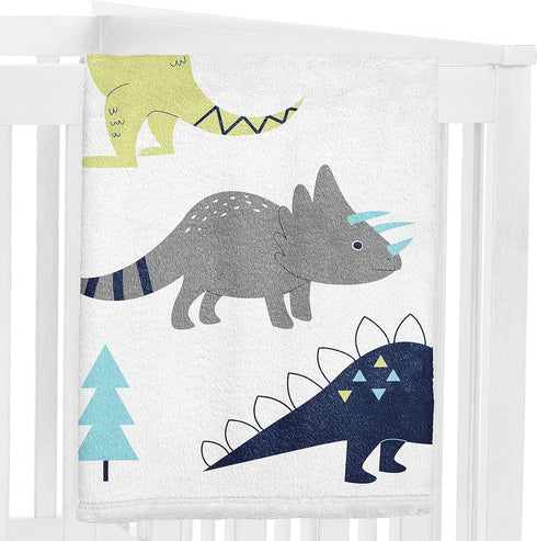 Sweet Jojo Designs Mod Dino Boy Milestone Blanket Monthly Newborn First Year Growth Mat Baby Shower Memory Keepsake