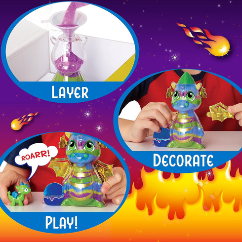 6+) Creativity for Kids Sand Art Kit for Kids: Dragon - Arts and Crafts for Kids, Small Spring Crafts (Ages