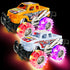 ArtCreativity Light Up Monster Truck Set - 2, 6 Inch Trucks with Flashing LED Tires, Best Gift for Kids