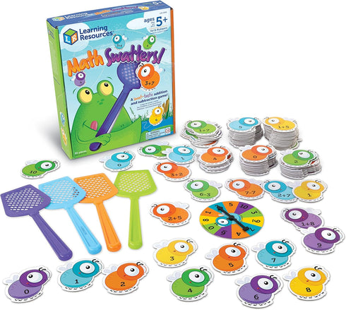 Learning Resources Mathswatters Addition & Subtraction Game - 99 Pieces for Age 5+ Kids, Educational Games