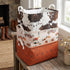 BBSET 3 Pcs Western Bull Boho Rectangle Storage Basket Collapsible Highland Cow Storage