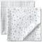 Organic Muslin Swaddle Blankets - 100% Soft Organic Cotton, Baby Girl and Boy Blankets, Ideal Registry Items - Stripes