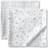 Organic Muslin Swaddle Blankets - 100% Soft Organic Cotton, Baby Girl and Boy Blankets, Ideal Registry Items - Stripes