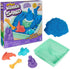 Kinetic Sand Sandbox Set, 1lb Blue Play Sand with 4 Molds and Tools, Sensory Toys for Kids Ages 3+