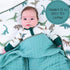 6-Layer 100% LollyBanks Muslin Baby Quilt, Cotton Baby Blanket for Boys, Soft and Breathable Toddler Quilt, Lightweight