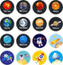 600 PCS Solar System Stickers in Rolls with Perforation Line, Perfect for Toddlers and Kids, 1.5” Expanded Edition with