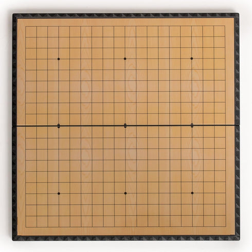 Yellow Mountain Imports Medium Magnetic 19x19 Go Game Set Board, 11-Inch with Single Convex Plastic Stones