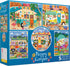 Ceaco 5 in 1 Multipack Happy Camper, (2) 300 Piece, (2) 500 Piece, (1) 750 Piece Jigsaw Puzzles