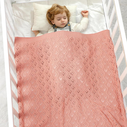40 30 inches 40x30 Inch (Pack 1) mimixiong Baby Blanket Knit Cellular Cotton Swaddle Soft Baby Blanket for Boys