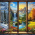 PICKFORU 1000 Season Piece Puzzle for Adults, A Year in a View Jigsaw Puzzles, Nature Art Mountain Scenery Puzzle as