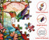 Hummingbird Puzzles for Adults, 1000 Pieces Stained Glass Spring Bird Flower Art Puzzle, Challenging Home Decor.