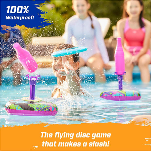 SwimWays Hydro Bottle Splash, Pool Toys for Kids and Adults, Throwing Disc Swimming Pool Game for Ages 5 & Up