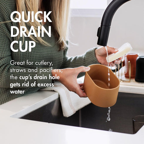 7-Prong Boon ARC Modular Baby Bottle Drying Rack Includes Silicone Drying Mat, Accessory Cup, and Wire Bottle Rack Baby
