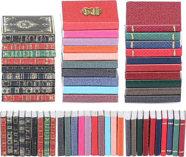 29 Pieces 1:12 Scale Miniatures Dollhouse Books, Assorted Timeless Decoration Accessories for Pretend Play Toys