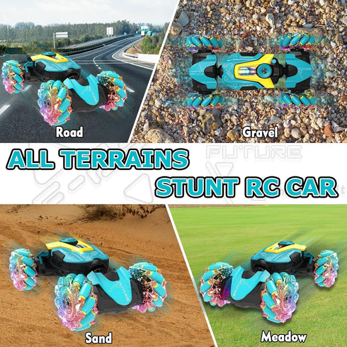 6-12 2.4GHz 360 4WD, 6 7 8 9 10 11 12 Gesture Sensing RC Stunt Car Toys for Boys Years Old, Hand Controlled Cars