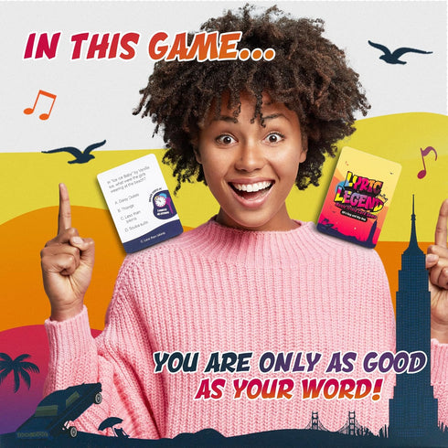 Lyric Legend - 90's Hip-Hop and Rap Trivia Game for Adults and Family - The Song Lyric Card Game