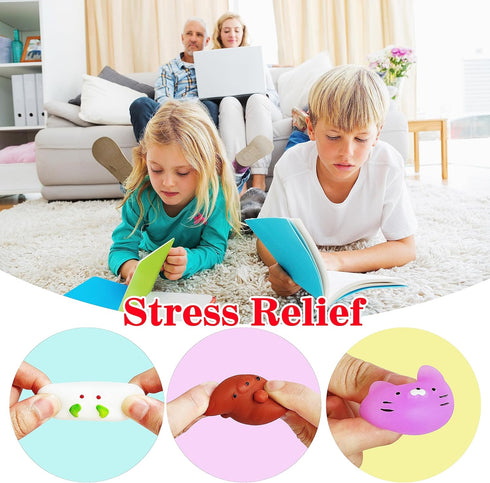 6 Pcs Mochi Squishy Toys for Kids Party Favors, Mini Round Animals Toys Kawaii Squishies for Classroom Prizes, Stress