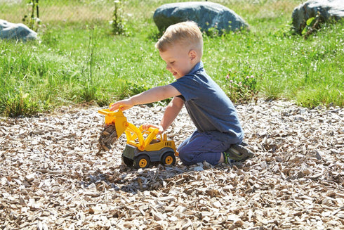 Lena Bulldozer Eco Active Toy for Kids, Easy Grab Handle and Flip Open Cab, Super Sturdy Construction for Real Action
