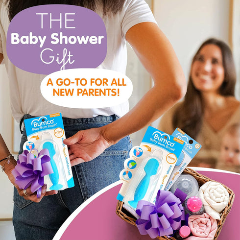 Bumco Mini Baby Diaper Cream Spatula with Case - BPA-Free Silicone Diaper Spatula with Suction Cup, Wipe-Clean Baby
