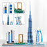 Sets 2545 Architecture Dubai Skyline Collectible Model Building Kit Micro Blocks for Adults Present Model Kit Pieces