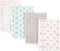 Luvable Friends Unisex Baby Cotton Flannel Burp Cloths, Elephant, One Size