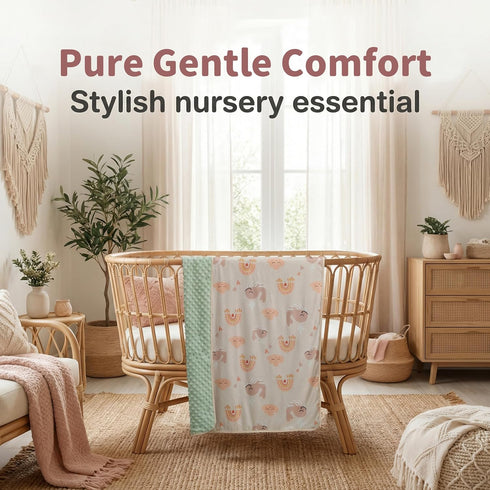 30 40 Inch GUNTAIL Baby Blankets for Girls - Super Soft Nursery Minky Blanket, Newborn Baby Blanket with Double Layer