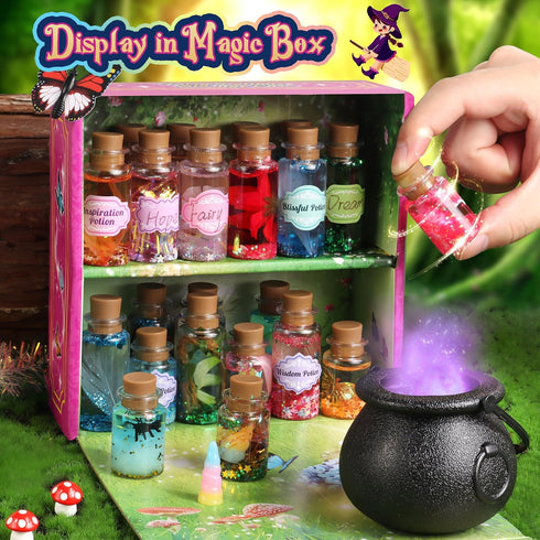 20PCS 6 7 8 9 10 wookidel Fairy Magic Craft Kit for Kids with Potion Bottles - Fairy Magical Potions Making Craft Kit