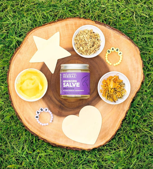 1 4 oz Ora's amazing Herbal, Newborn Salve, Diaper Rash Cream, Calendula Baby Balm, EWG Verified Baby Ointment, Acne
