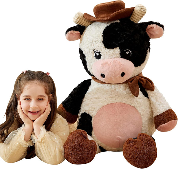IKASA Giant Cow Stuffed Animal Plush Toy,30 Inches Large Big Jumbo Soft