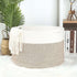 MINTWOOD Design Extra Large 22 x 14in Woven Cotton Rope Decorative Blanket Basket for Living Room, Light Brown