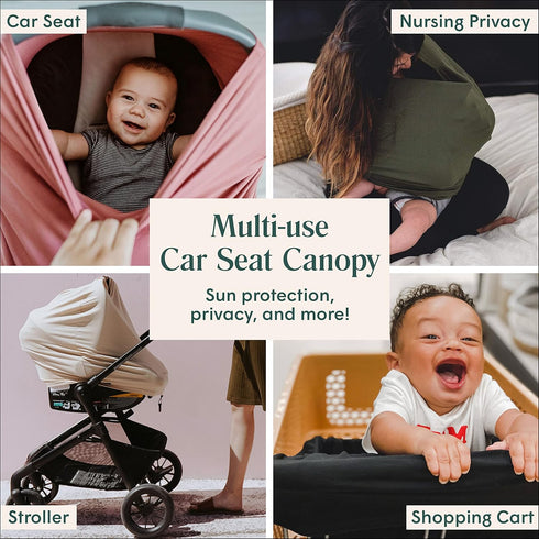 360 Simka Rose Car Seat Cover for Babies Multipurpose, Breathable Nursing Cover and Baby Car Seat Canopy - Coverage