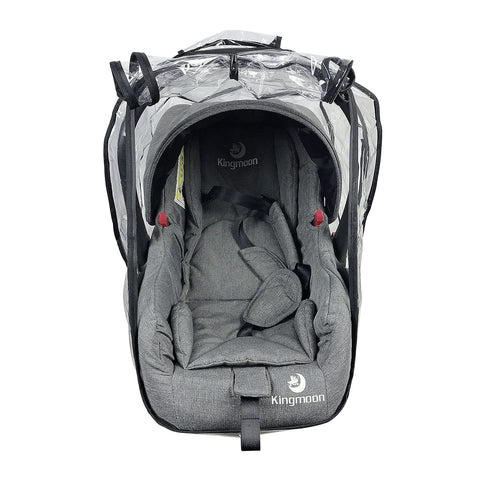 LLUFO Baby Car Seat Rain Cover Universal Weather Shield Waterproof,Easy Access Zipper,Side Ventilation,EVA