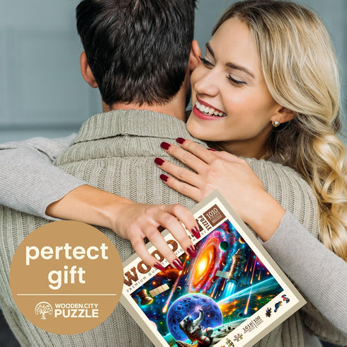 1000 21.25 15.5 inches WOODEN.CITY Cosmic Exploration Wooden Space Puzzle Piece - x - Made in EU