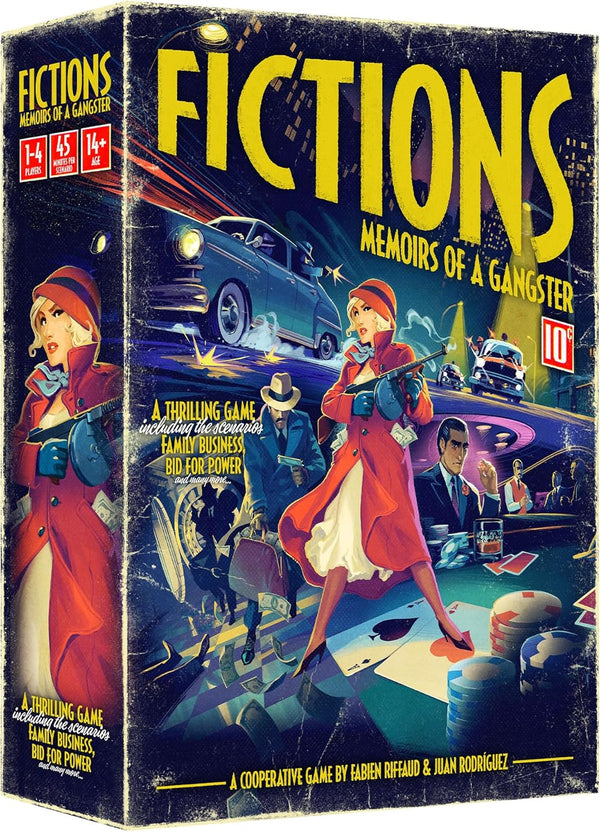 Fictions - Memoirs of a Gangster Board Game for 1-4 Players, Ages 14+, Cooperative Narrative Gameplay