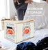FDHSPAAM Coastal Beach Crab Storage Bins Box with Handles, Nautical Ocean Crab Collapsible Fabric Storage Basket Box