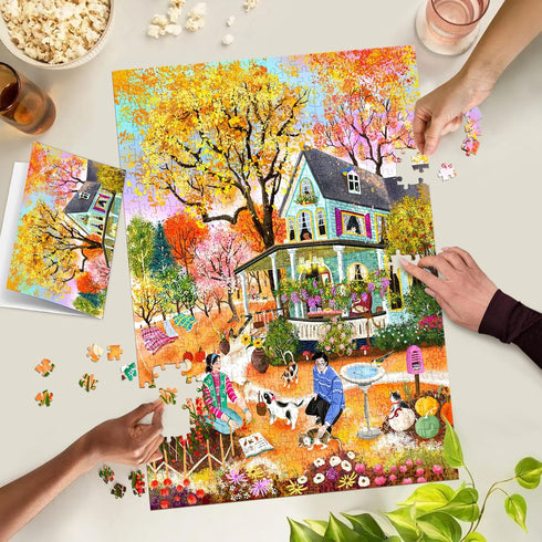 500 Puzzles for Adults Pieces, Jigsaw Puzzle for Adults, Fun Challenging Family Puzzle -Warm Fall Sun Puzzles