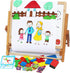 Toys of Wood Oxford TOWO Wooden Easel for Children Foldable Double Boards Magnetic Shapes Letters Numbers and Paper