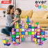 Everplay 140 pc Castle Rocket Magnetic Tiles with Car Set, Building Block Toys for STEM Educational Learning