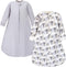 Hudson Baby Unisex Baby Premium Quilted Long Sleeve Sleeping Bag and Wearable