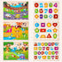 1-3, 6XSET 2-4 2 3 SYNARRY Wooden Puzzles for Toddlers Puzzles for Toddlers with Rack, Learning Alphabet Number Animal