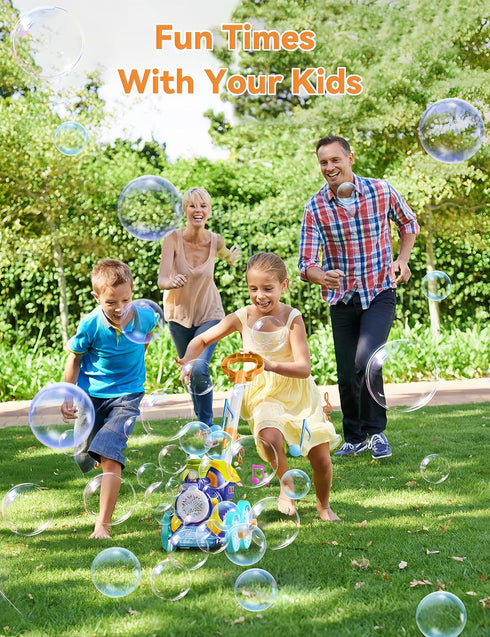 TI-TOO Light,Summer 1-8 Bubble Machine,Bubble Blower Maker,Bubble Lawn Mower for Toddlers,Bubble Music Train