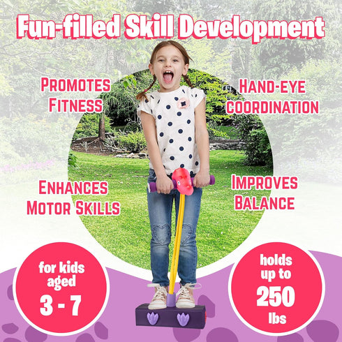 Triceratops Foam Pogo Stick, Coolest Jumper Toy for Kids Ages 3-7, Dinosaur Themed Fun for Boys and Girls