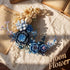 Set, Blue Moon Flower Building Botanical Collection Crescent-Shaped Artificial Flowers Building Blocks Kit Compatible