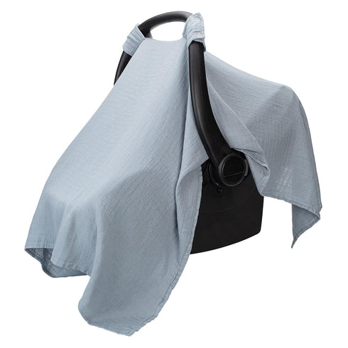 Pack 3) Comfy Cubs Baby Car Seat Cover and Easy Swaddle Blanket Bundled (Small