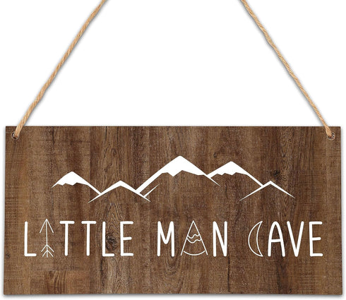 OICPYD Little Man Cave Wall Sign, Woodland Boy Nursery, Toddler Boys Room, Baby