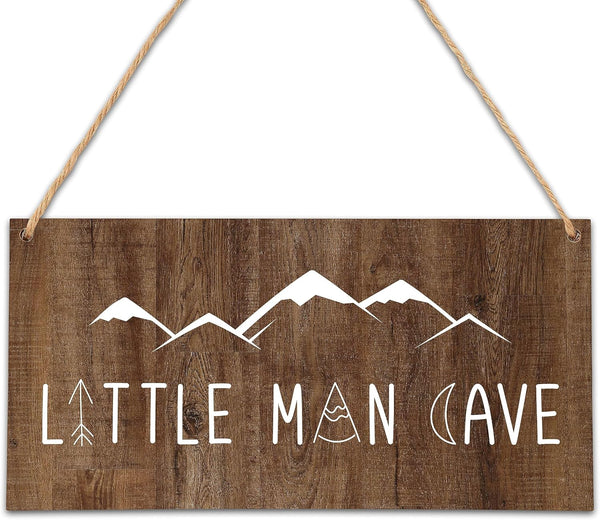 OICPYD Little Man Cave Wall Sign, Woodland Boy Nursery, Toddler Boys Room, Baby